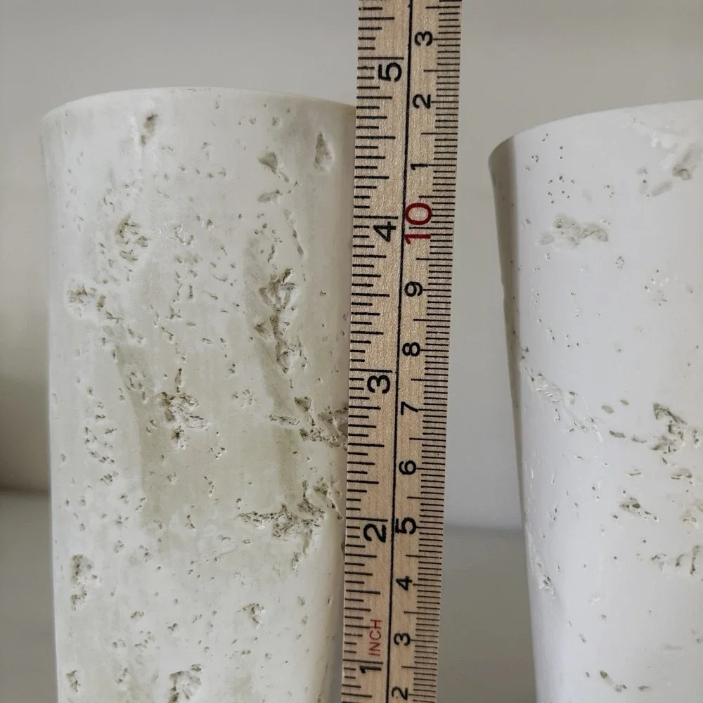 Croscill Travertine Bathroom Vanity Cups Tumblers Toothbrush Holders Ivory Taupe
